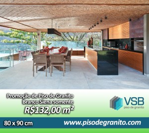 Promoção Piso de Granito Branco Siena